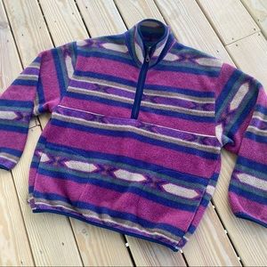Vintage Woolrich Southwestern 1/4 Zip Pullover Sweater Large Made in USA